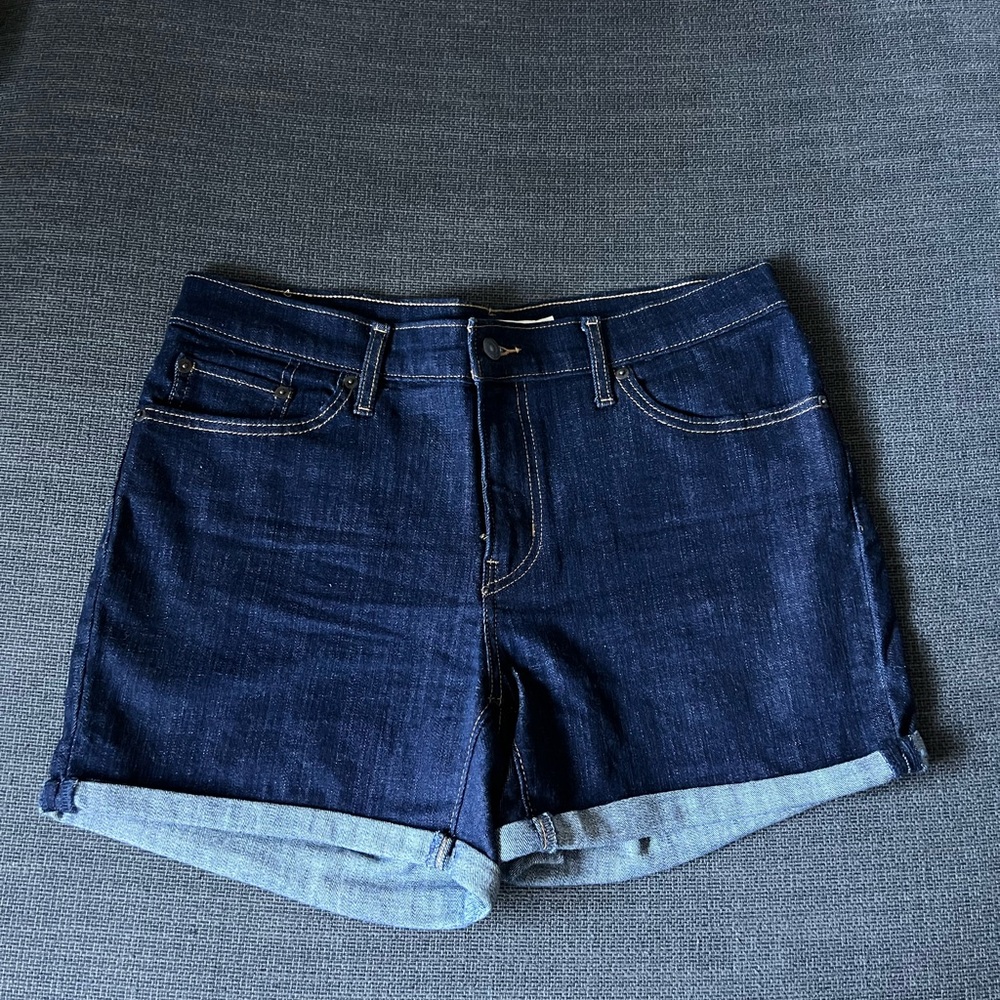 Levi's Dark Wash Denim Shorts